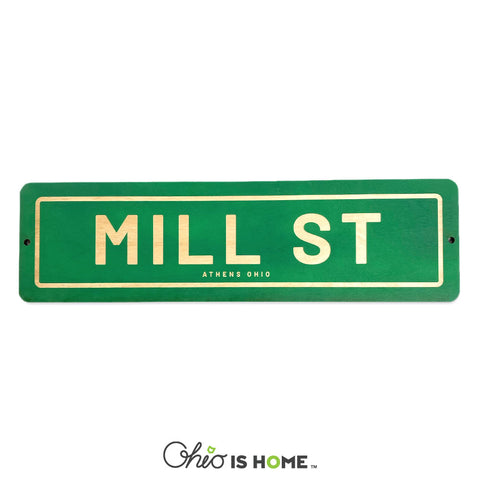 Mill Street Athens Ohio Sign