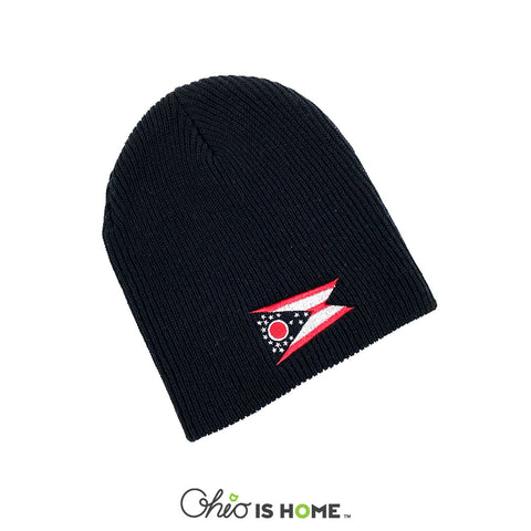 Ohio Flag Beanie - Black