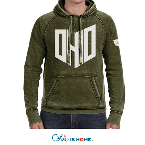 OHIO State Shape Hoodie - Olive Green