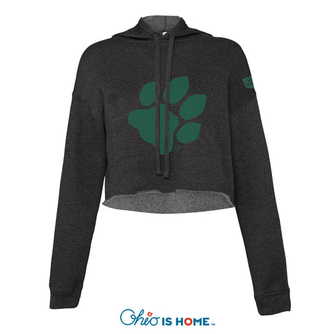 Ohio U Paw Ladies Crop Hoodie