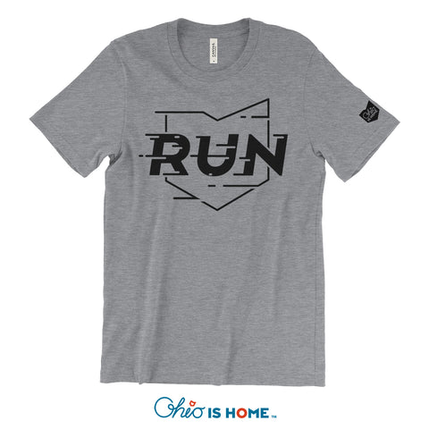 Run in Ohio Tshirt - Grey