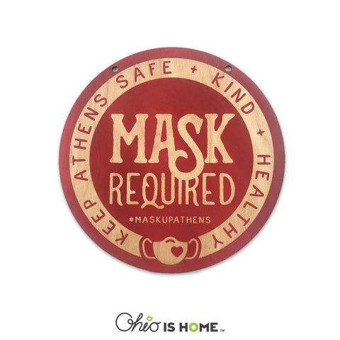 Wear a Mask Round Sign