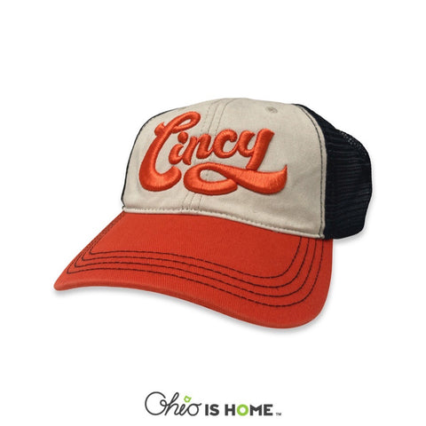 Cincy Script Trucker Hat – Ohio is Home